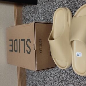 Desert sand Yeezy slides